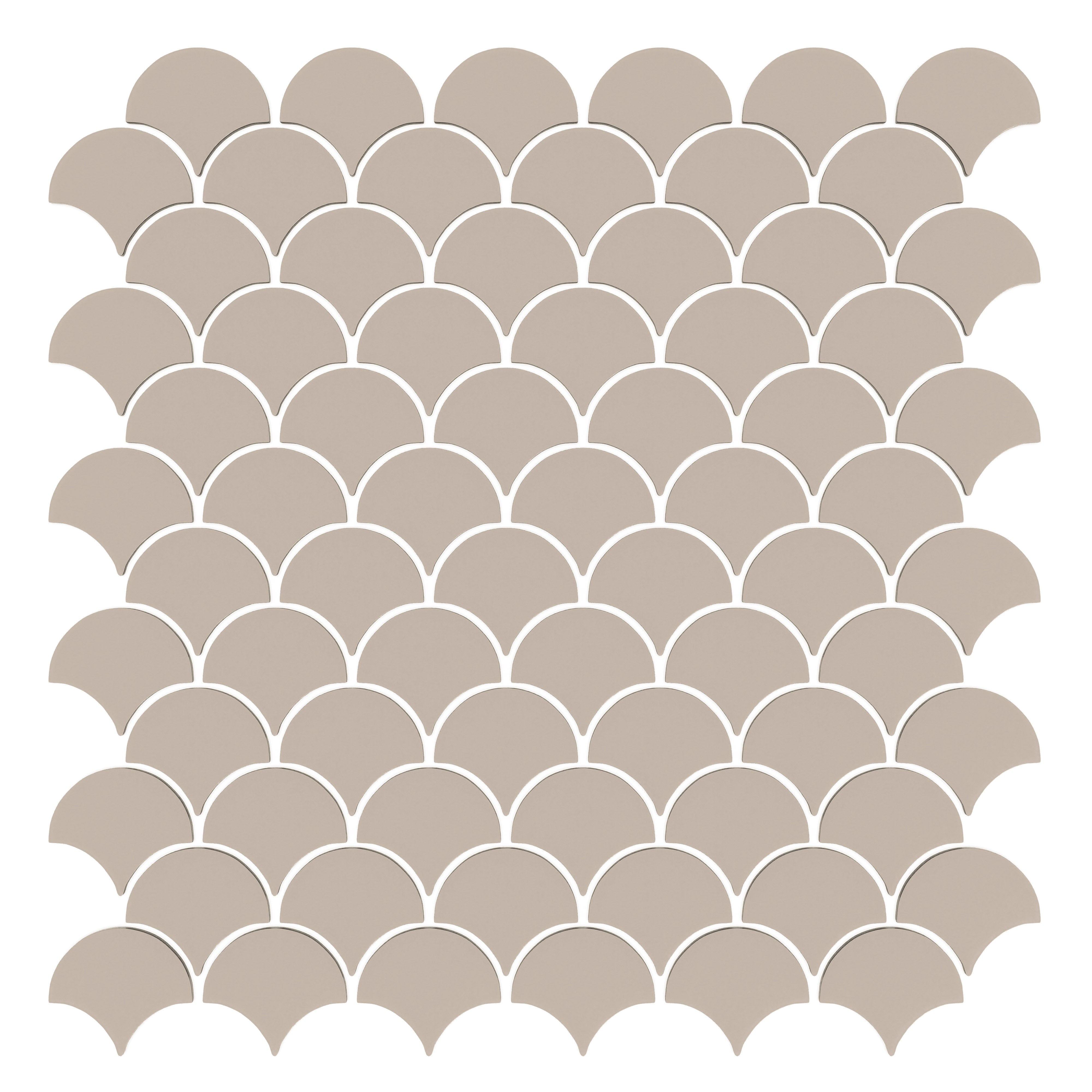 CADENCE GLASS: Barrelhouse Beige Scales Mosaic (11"x12"x6-mm | matte | pressed)