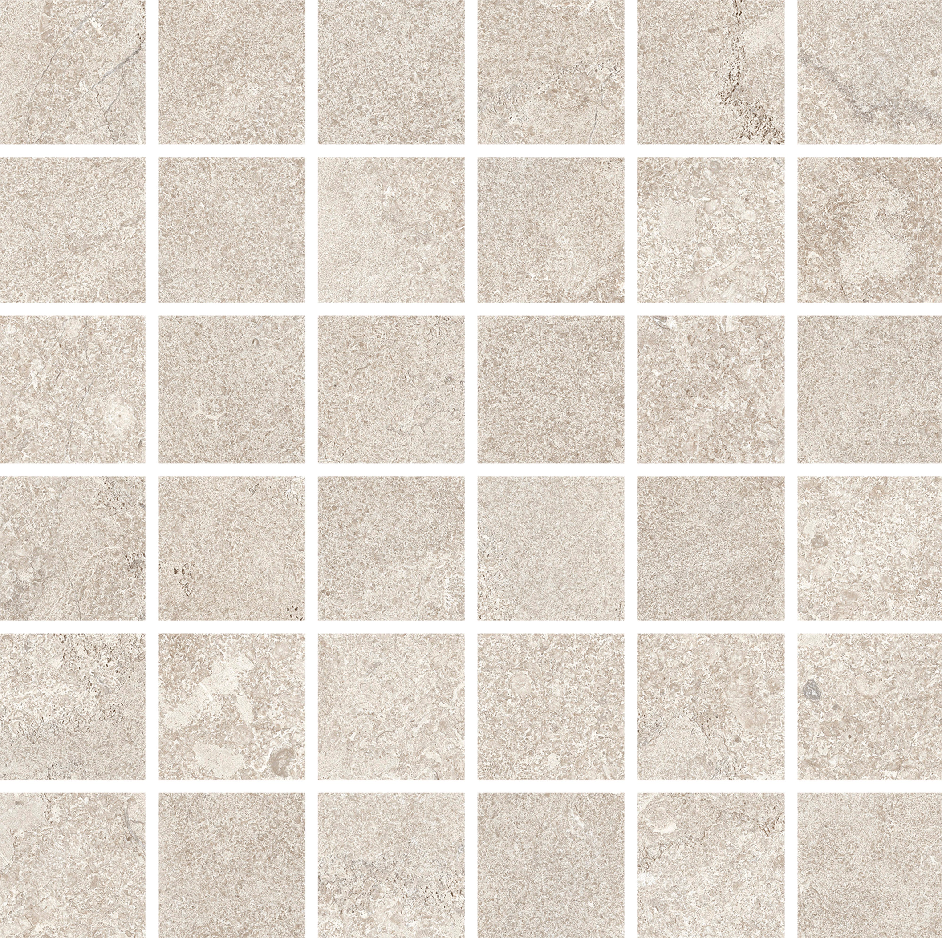 AURORA ELEGANCE: Ivory Illumination Straight Stack 2X2 Mosaic (12"x12"x8-mm | polished | rectified)