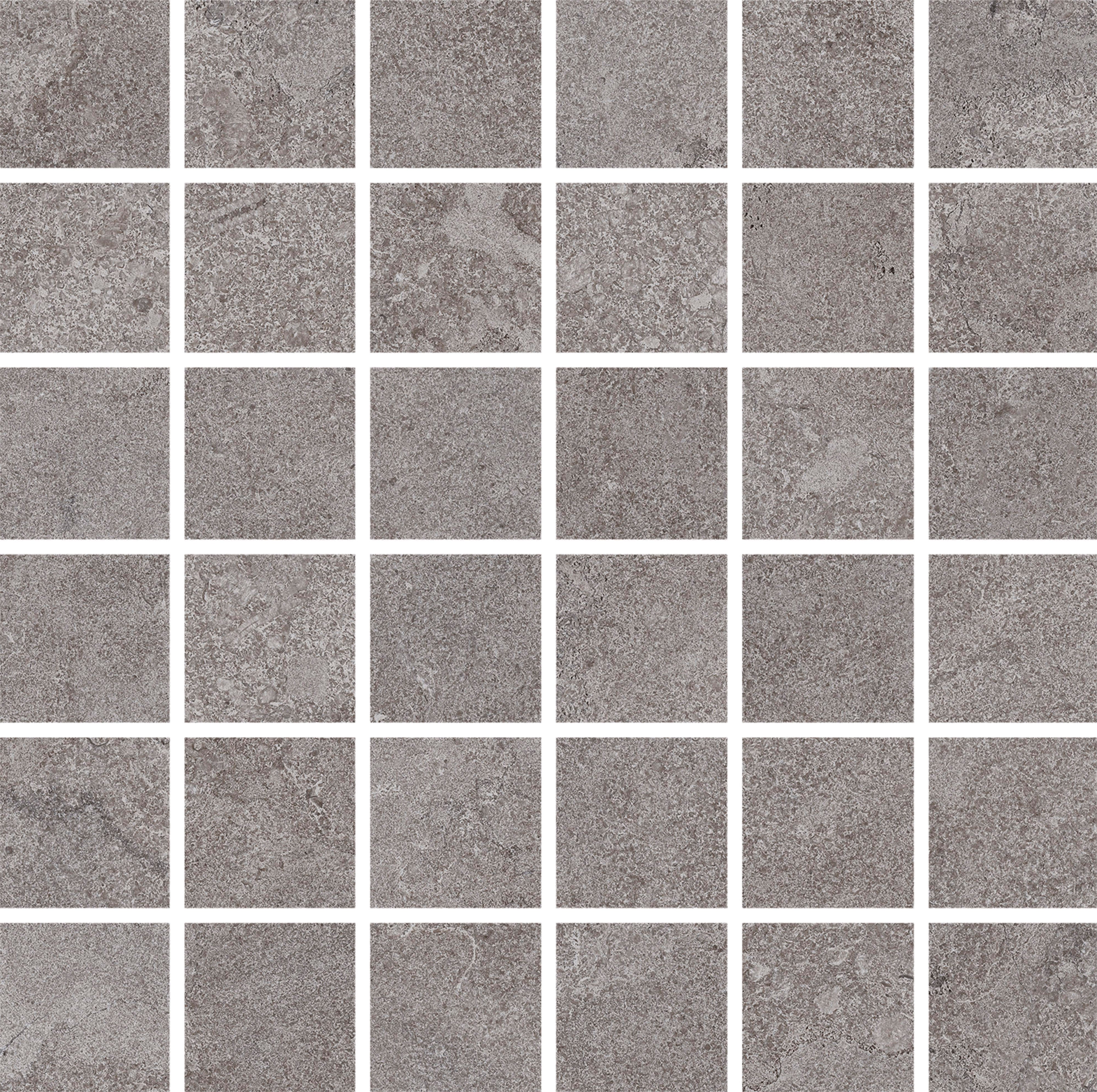 AURORA ELEGANCE: Ashen Dawn Straight Stack 2X2 Mosaic (12"x12"x8-mm | polished | rectified)