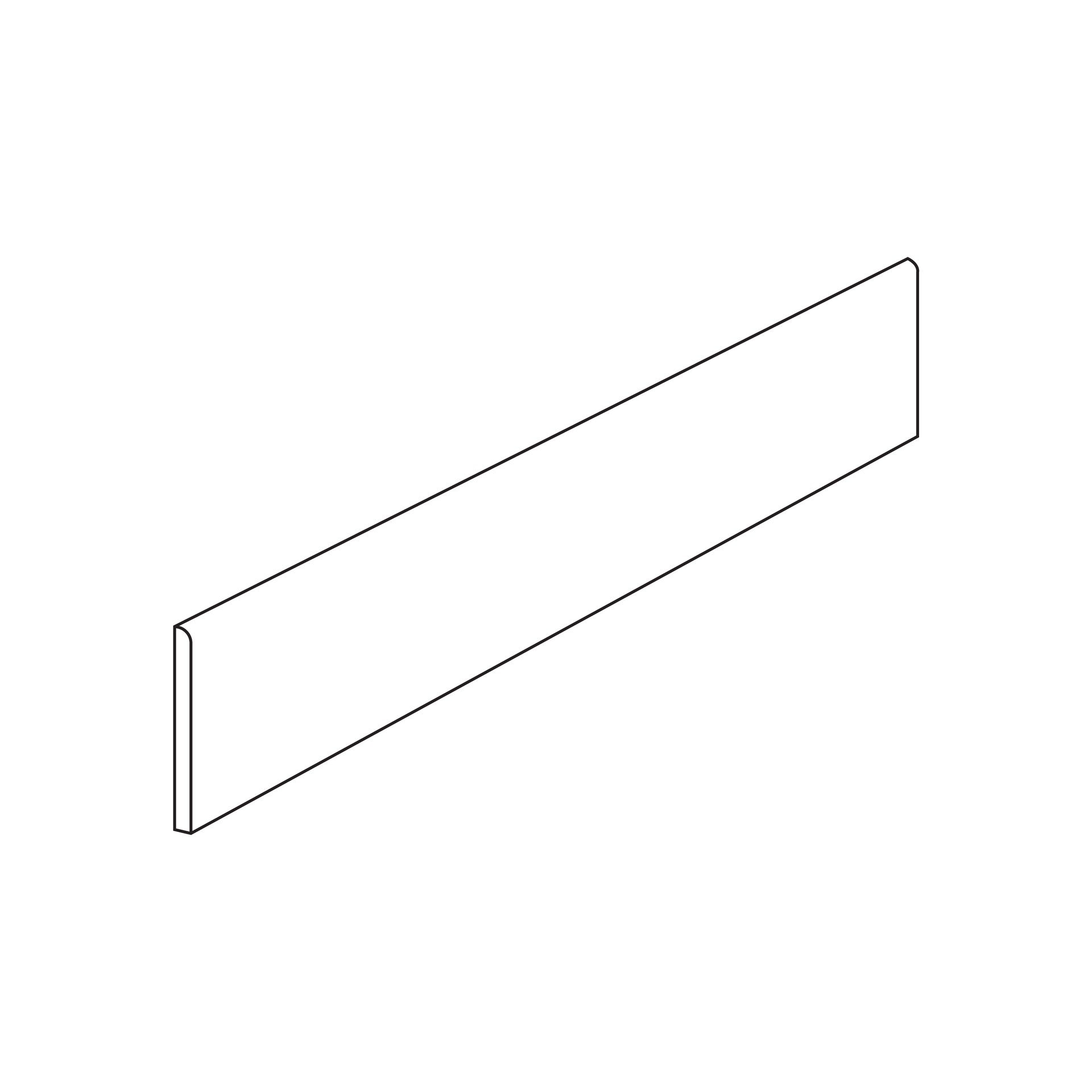 ETHEREAL HARMONY: Whispering Cloud Bullnose Trim (3"x12"x8-mm | natural | rectified)