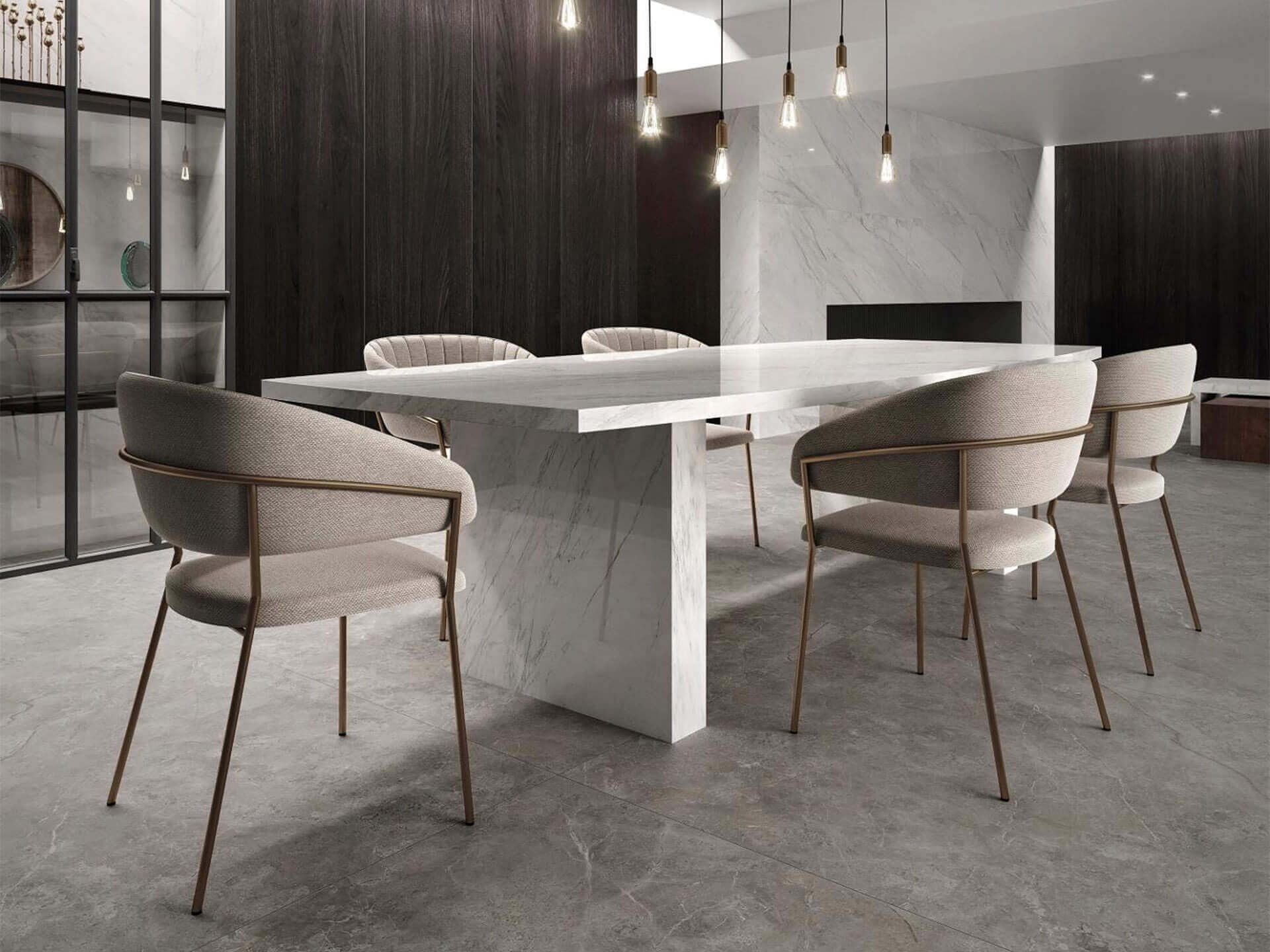 Fiori Di Bosco Gray Silk Floor Tile (47x47x6-mm | silk)