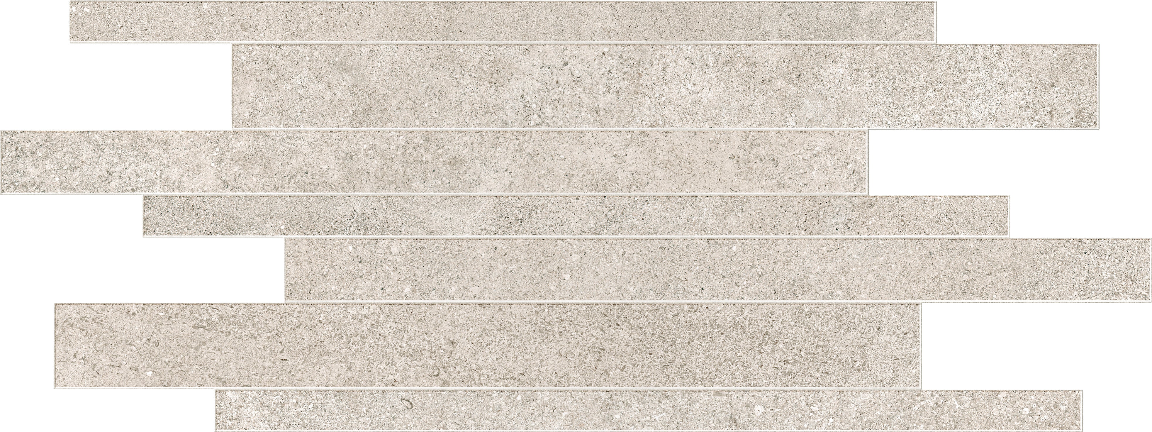 INFINITY Sky porcelain mosaic, top-down product view, 12"×24"×11/32" size. Premium porcelain for floors and walls.