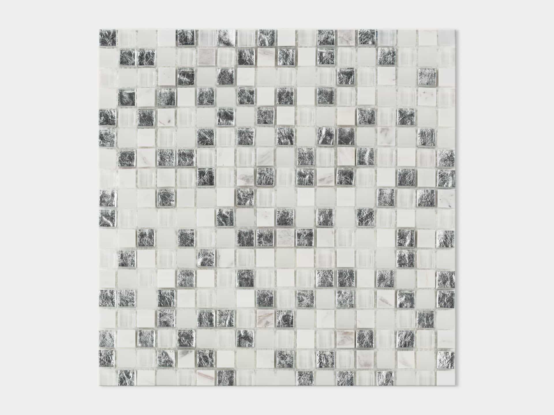 Eternity White Straight Stack Mosaic (12x12x8-mm | matt-gloss)