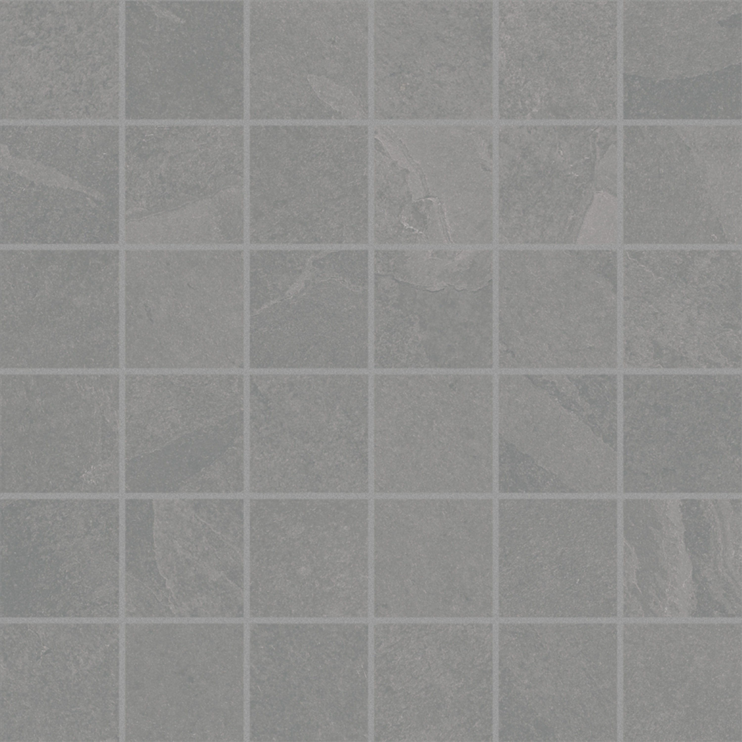 TREK Silver porcelain mosaic, top-down product view, 12"×12"×11/32" size. Premium porcelain for floors and walls.