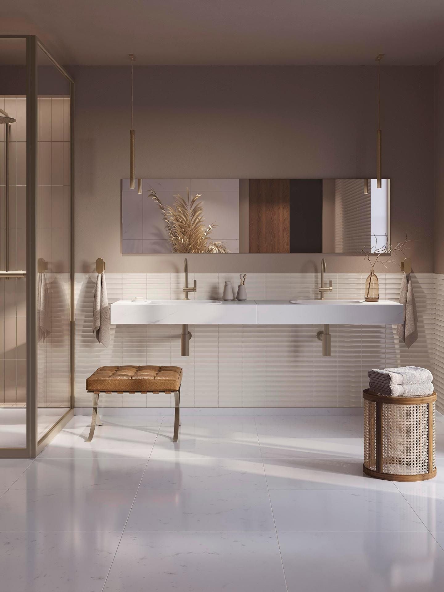 Blinds Cream Wall Tile (6x12x11.5-mm | gloss)