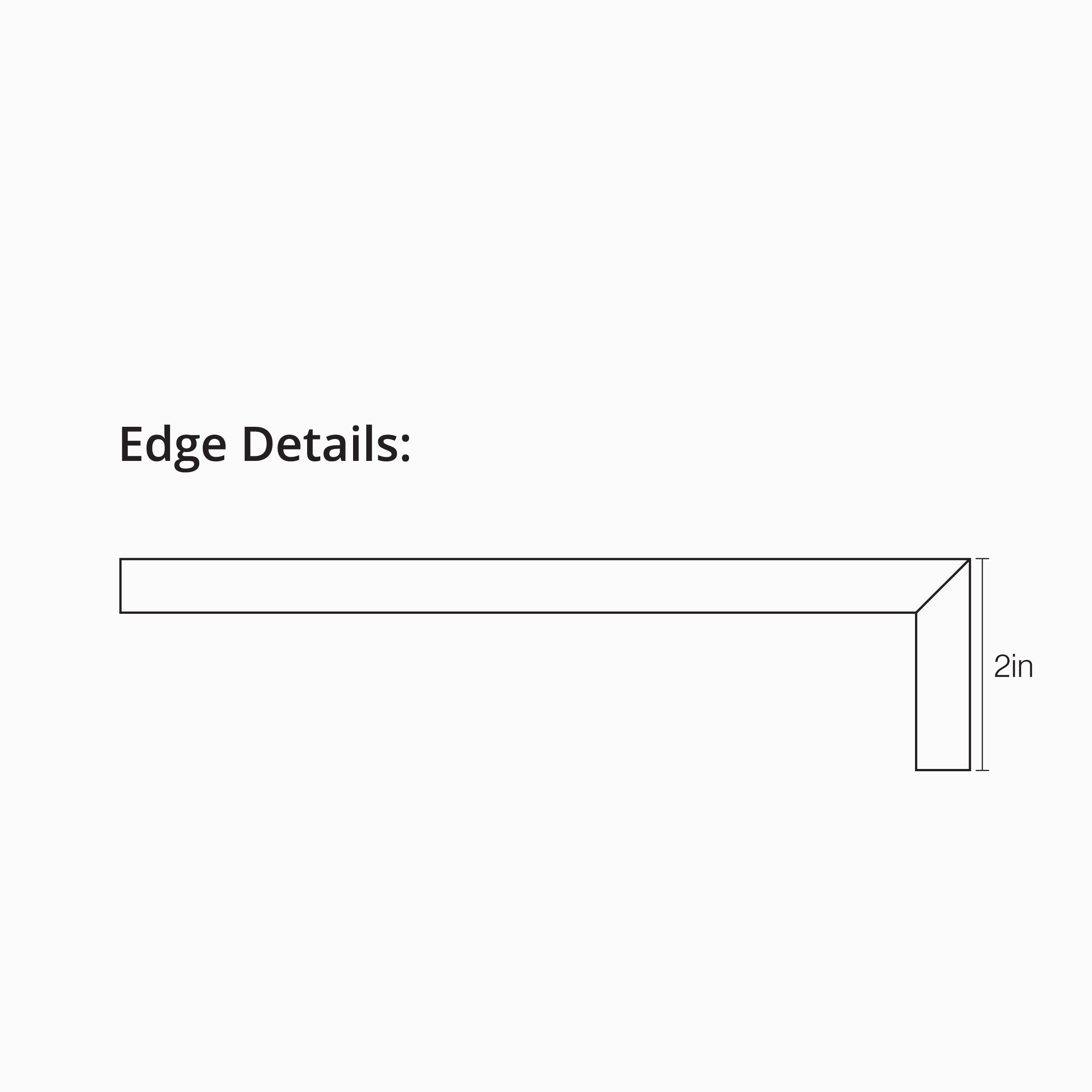 FARMHOUSE LIVING: Millstone L-Shaped Top Prefab Slab (5"x96"x12mm | matte)