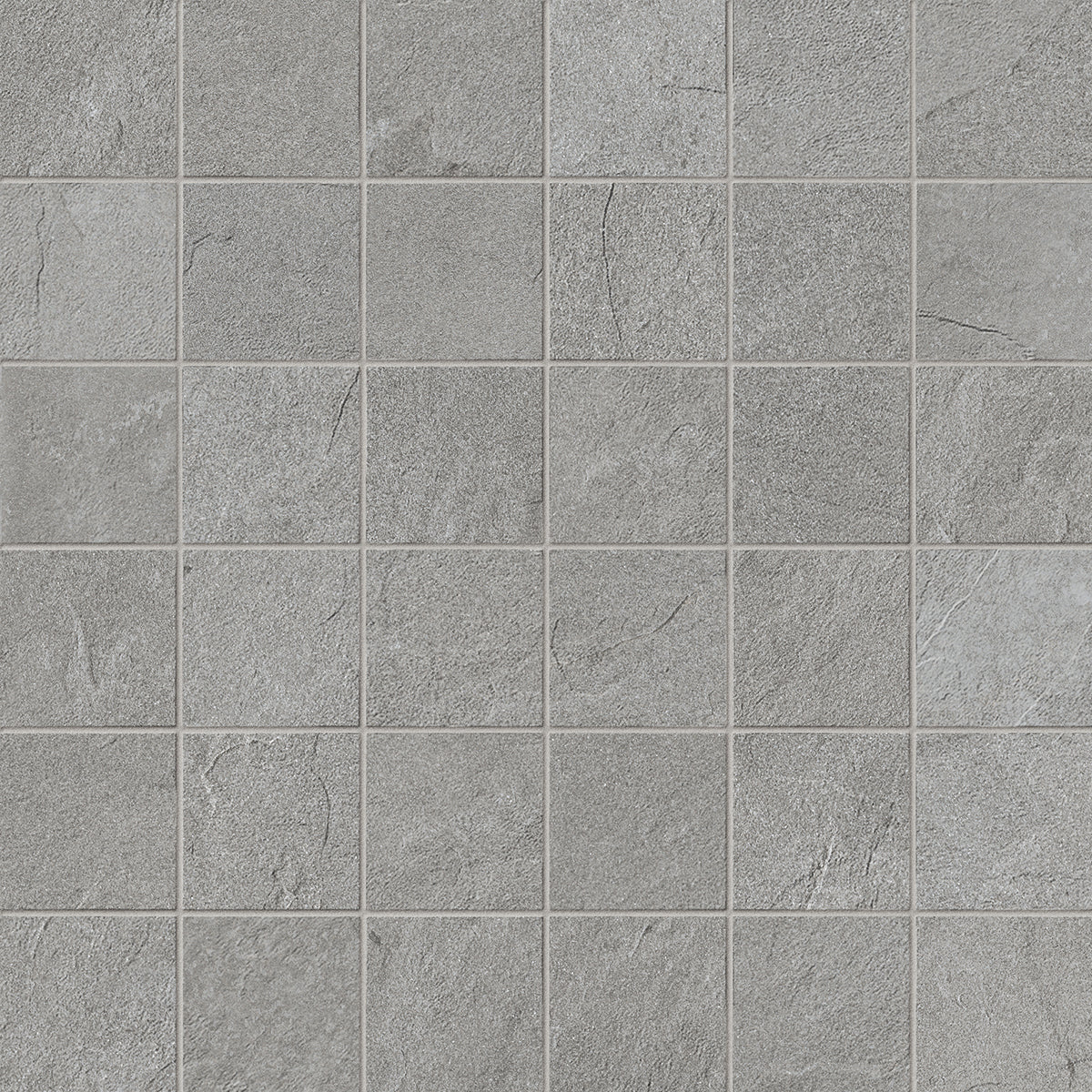 Bluestone Blue Select porcelain mosaic, top-down product view, 12"×12"×11/32" size. Premium porcelain for floors and walls.