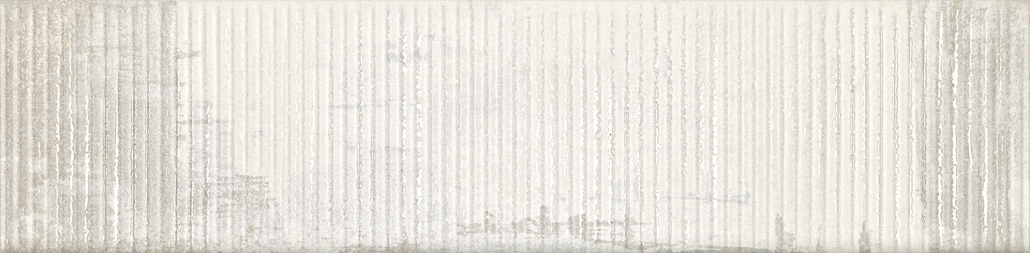 METALLIC REVERIE: Lunar Luminescence Groved Field Tile (4"x16"x8-mm | matte | pressed)