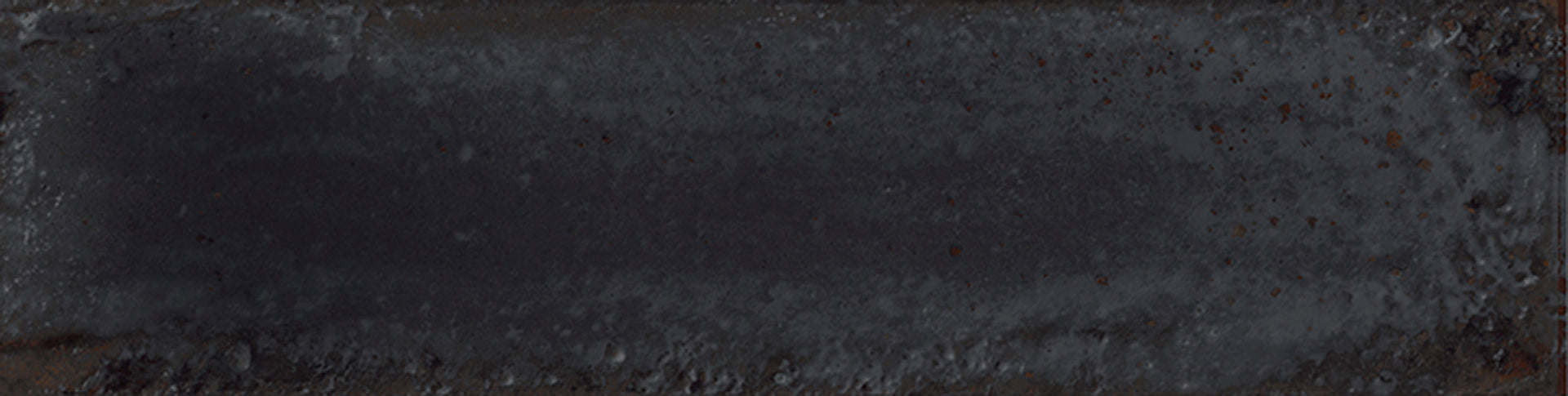 Metallica Black Lux porcelain decorative accent tile by Emil, lux finish, 2 3/8"x9 7/16"x8.5-mm size. Premium Italian porcelain for floors and walls.