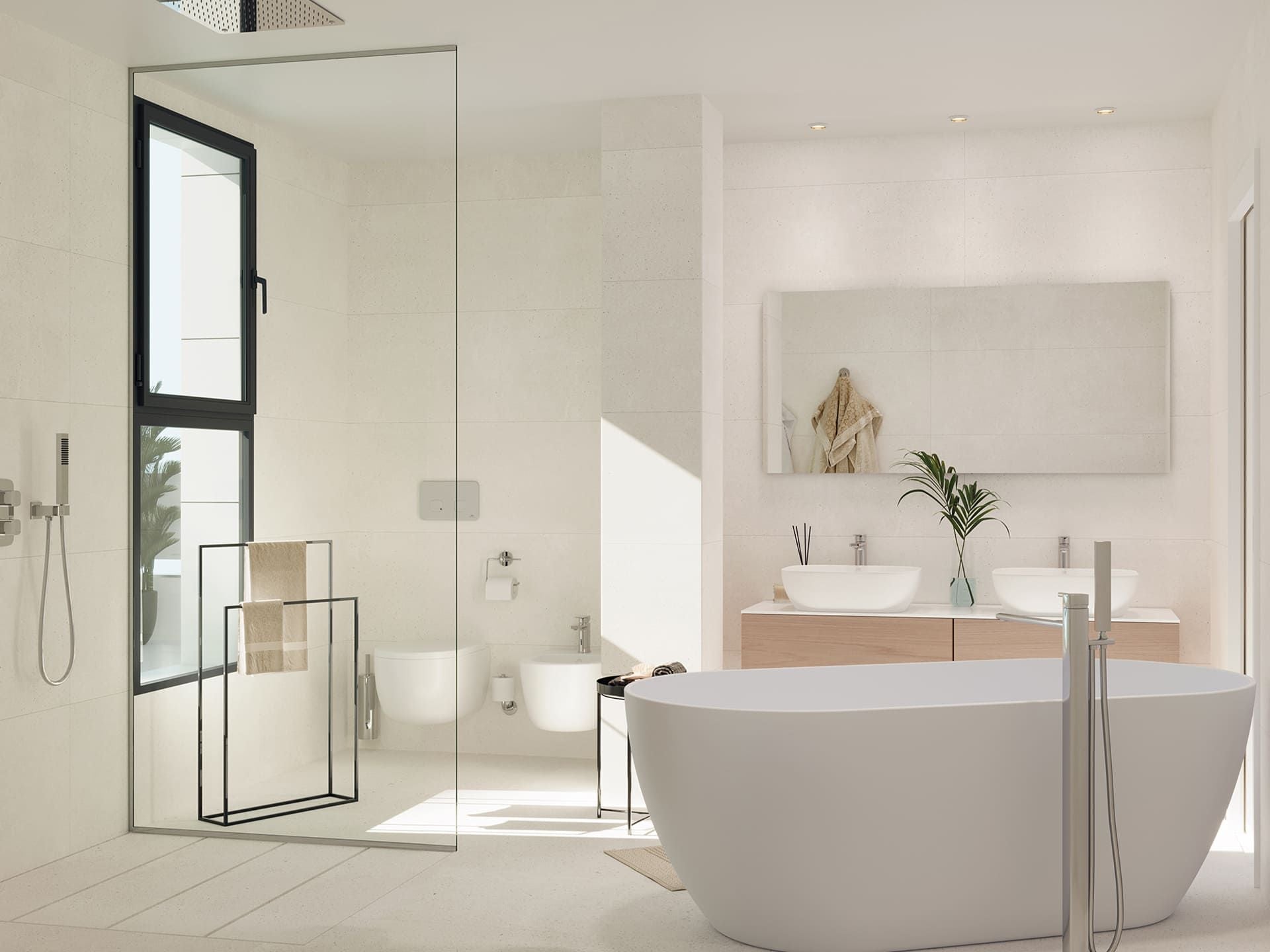 Bottega White Floor Tile (31x31x8.5-mm | matt)