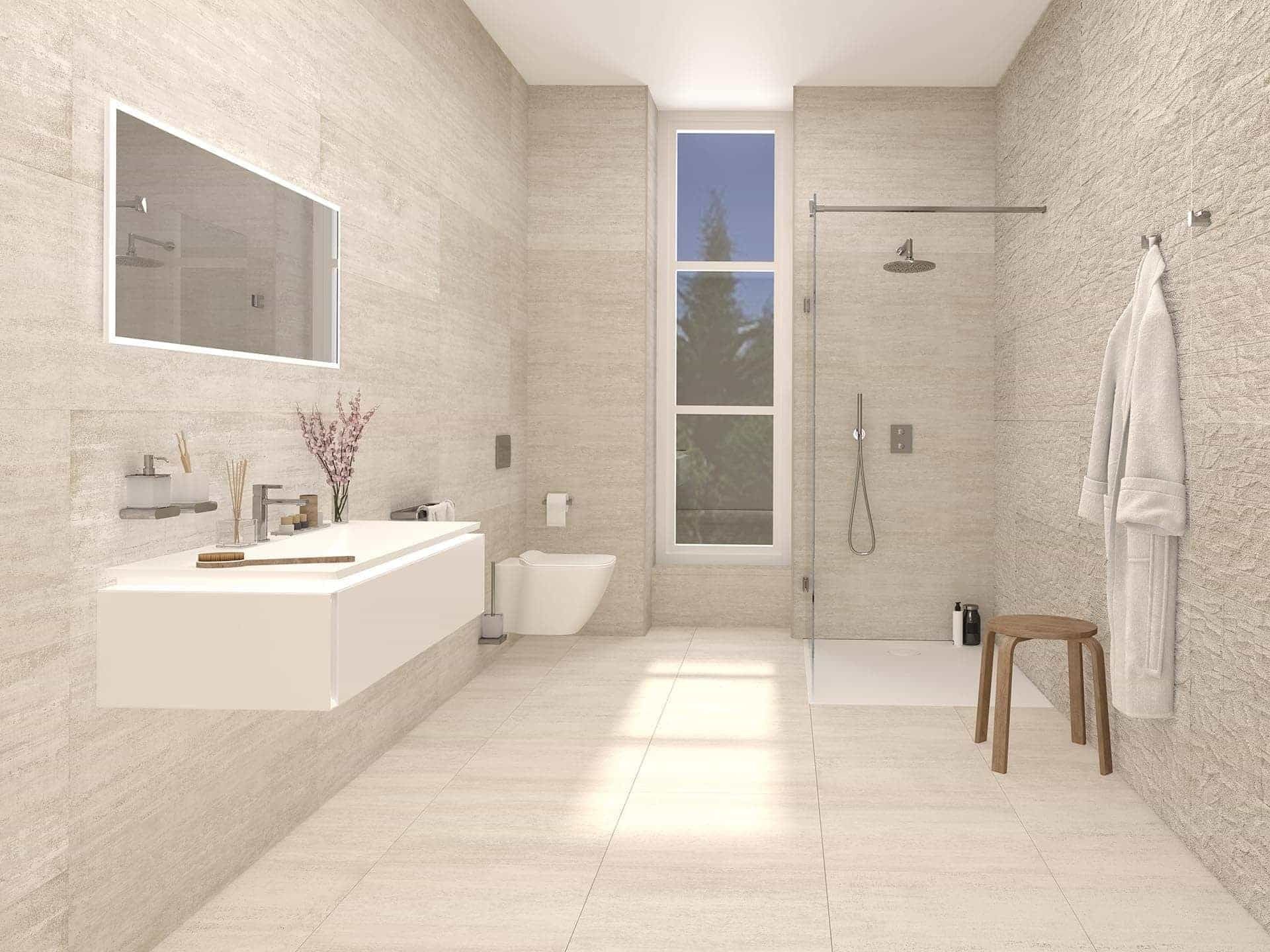 Nantes Caliza Mosaico Wall Tile (18x47x11-mm | matt)