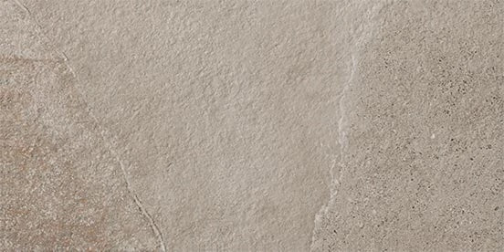 Rustic greige limestone-look porcelain tile with warm veining and a soft matte finish, exuding relaxed elegance and organic texture.
