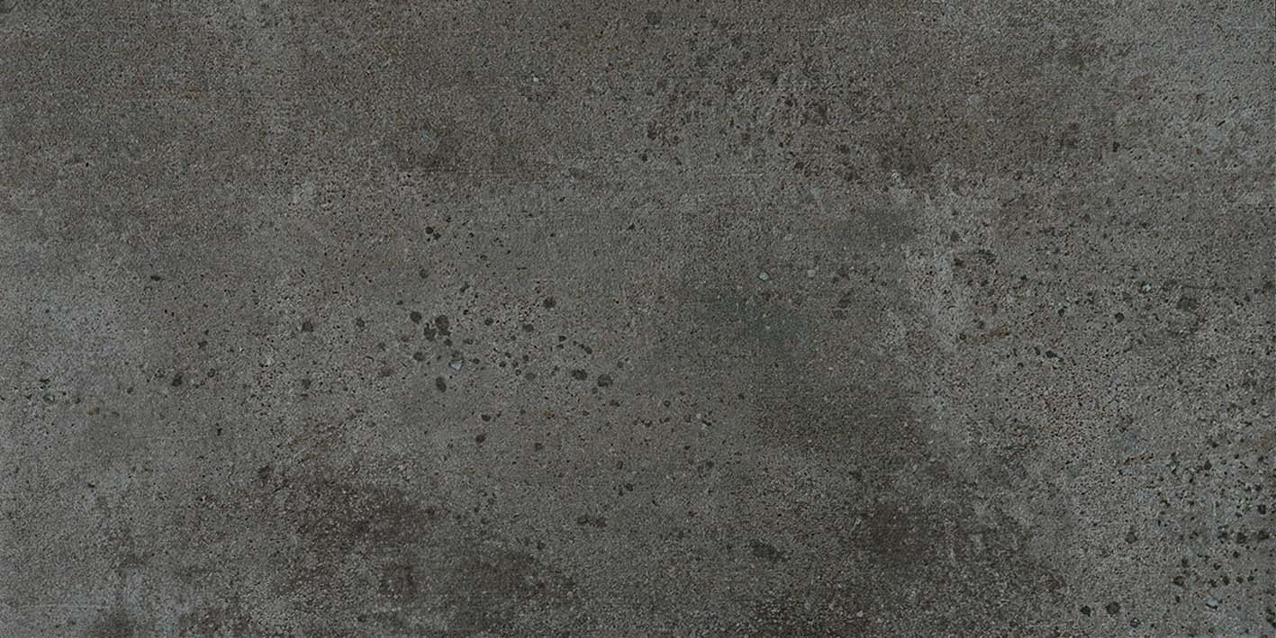 Blacktop porcelain tile with urban concrete aesthetic, matte finish, and subtle cracks for rugged metropolitan elegance.