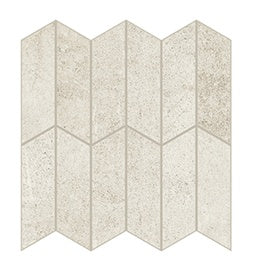 Hexagonal porcelain tile in soft beige with delicate handcrafted reliefs and subtle urban-concrete texture, matte finish for serene elegance.