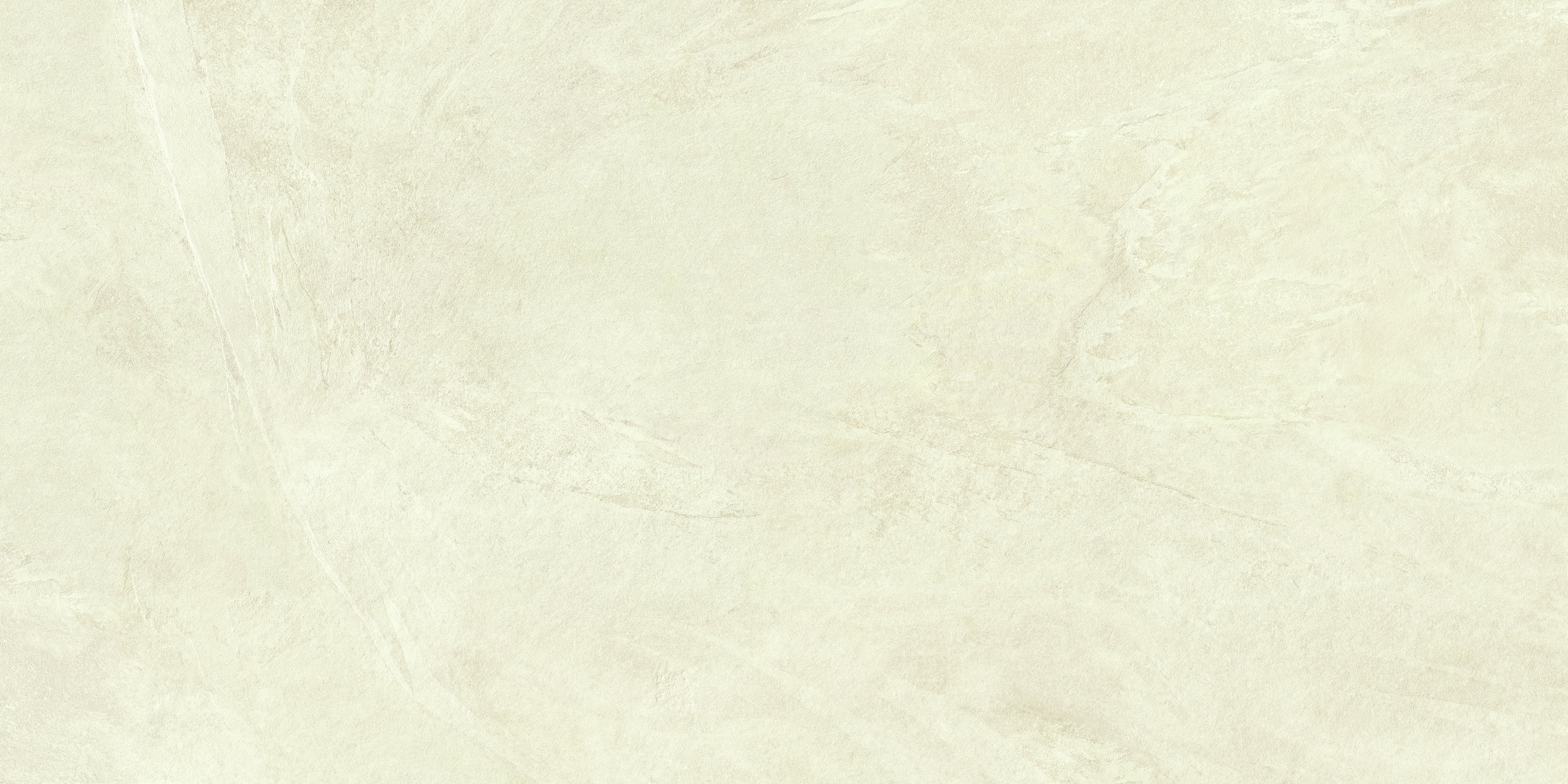 Large-format matte porcelain tile in soft white with a refined slate-inspired texture, exuding serene elegance and subtle natural depth.