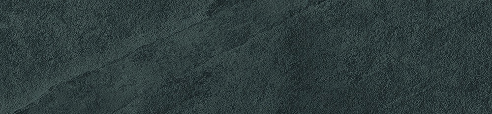 Elegant matte slate-look porcelain tile in deep charcoal gray with refined foliated texture and subtle natural variation.