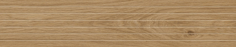 Luxurious matte porcelain plank with warm caramel oak veins and subtle knots, evoking serene elegance and organic tranquility.