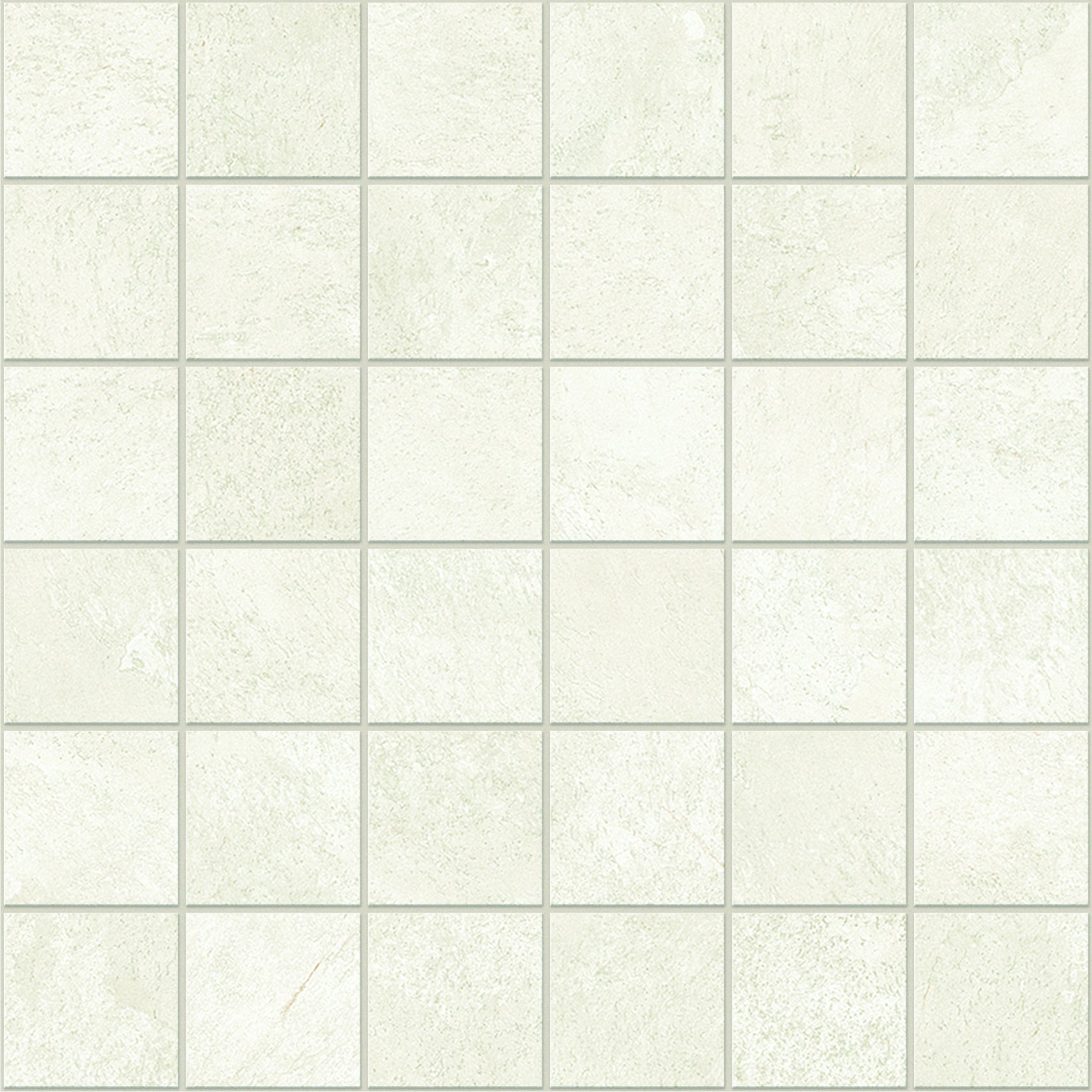 Smooth matte white porcelain mosaic tiles with raw earth texture, evoking serene harmony and timeless organic elegance.