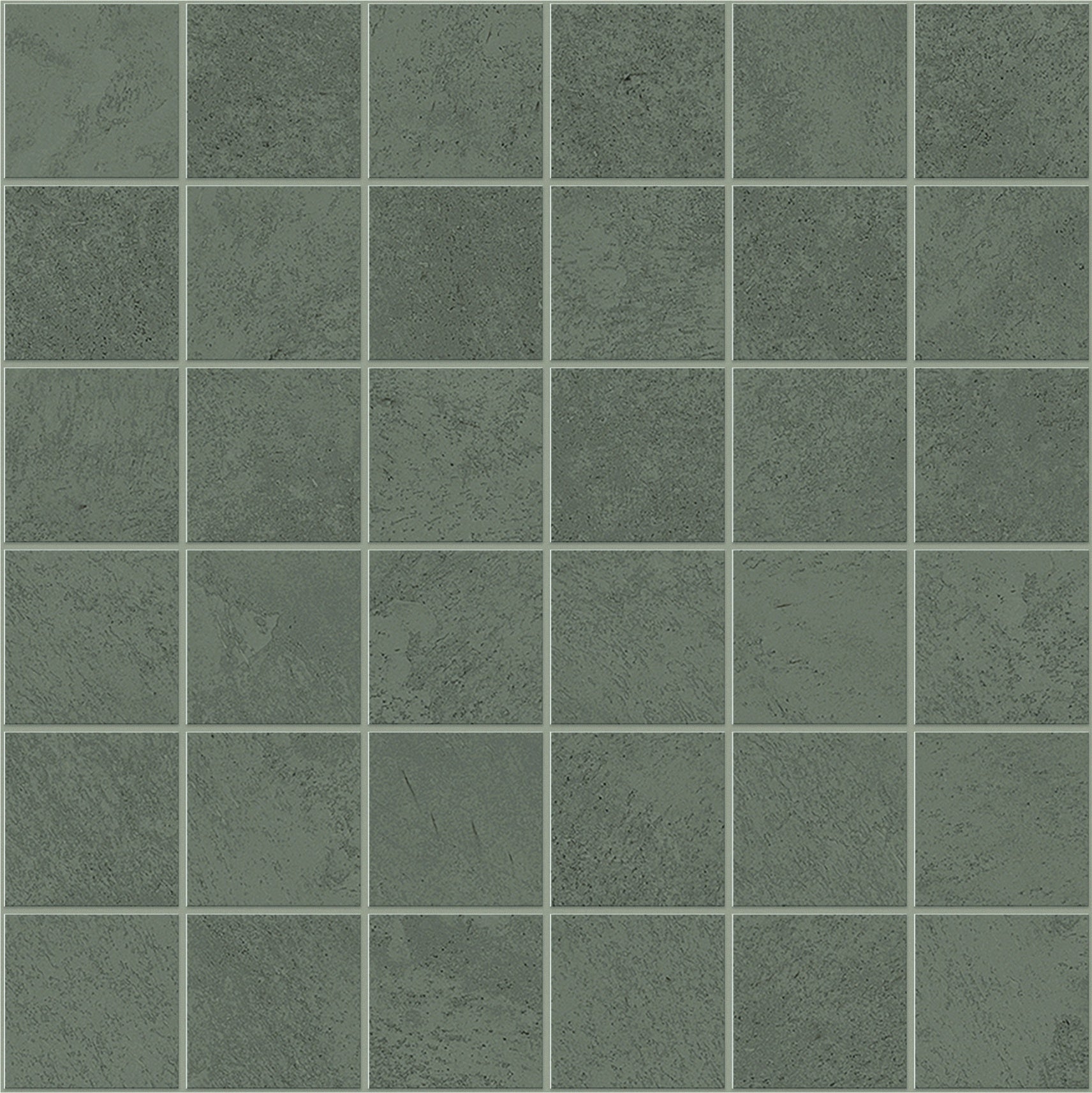 Smooth matte gray mosaic tiles with raw earth texture, evoking serene harmony and timeless modern elegance.
