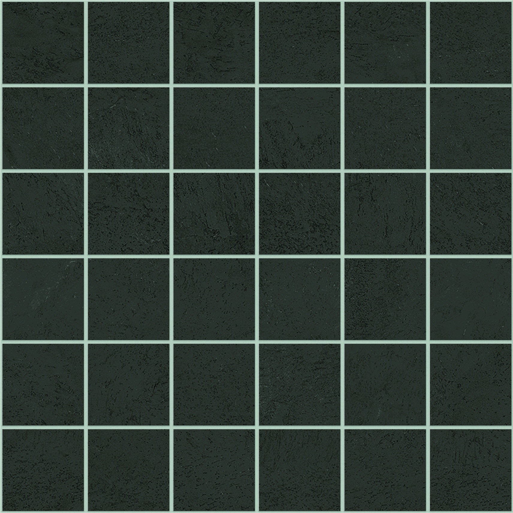Black porcelain mosaic tiles with a smooth matte finish, evoking raw earth and timeless harmony in contemporary spaces.