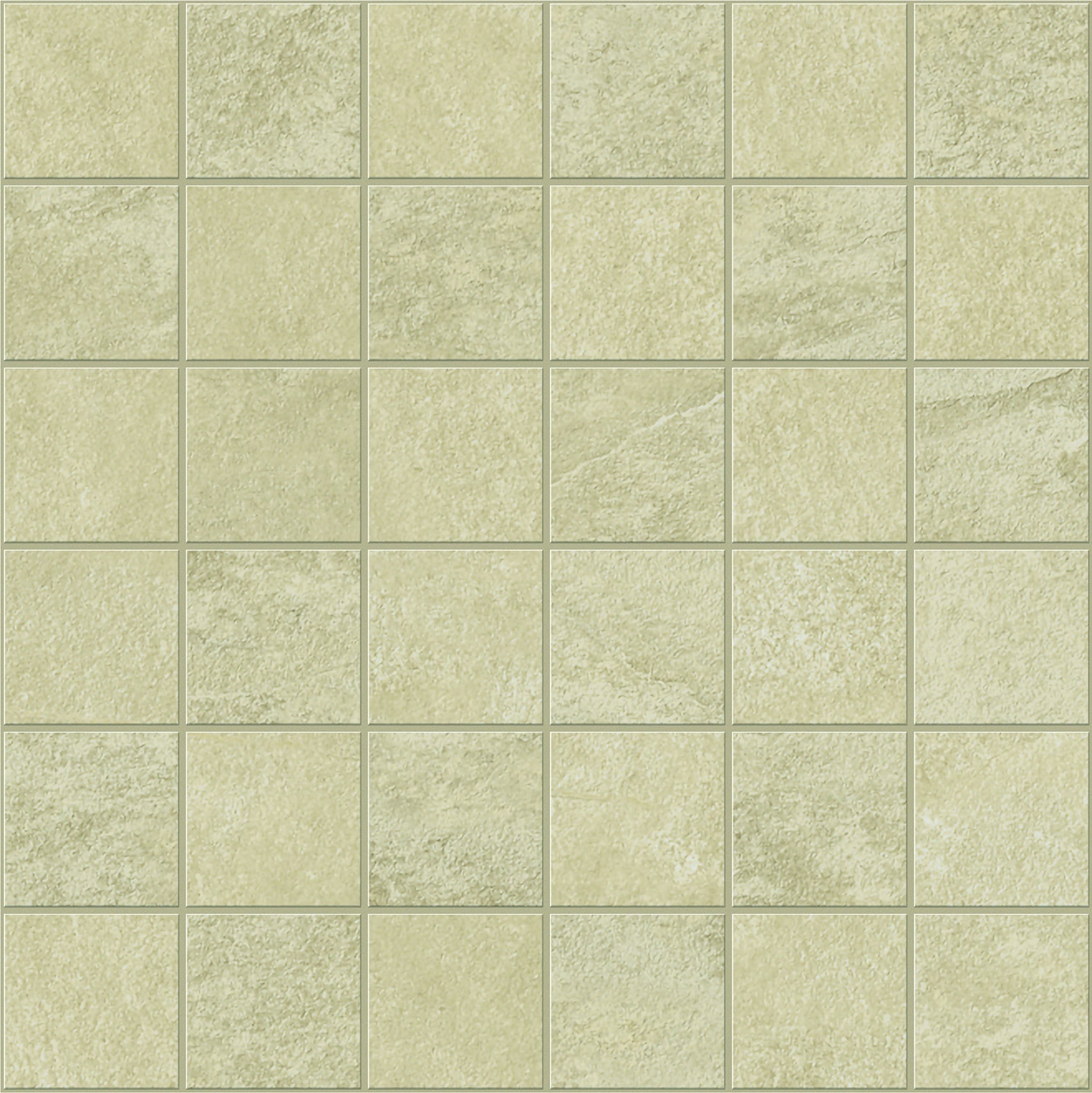 Matte beige slate-look porcelain mosaic with foliated texture, exuding subtle strength and serene elegance in a straight-stack pattern.