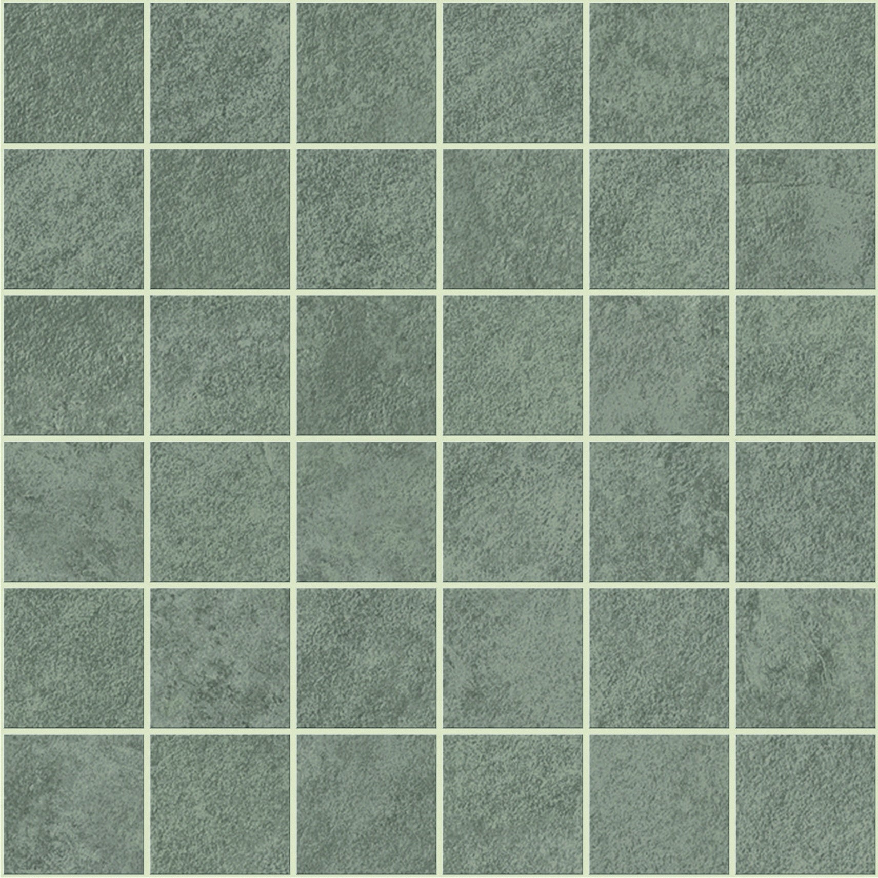 Matte green slate-look porcelain mosaic with foliated texture, exuding serene elegance and subtle strength.