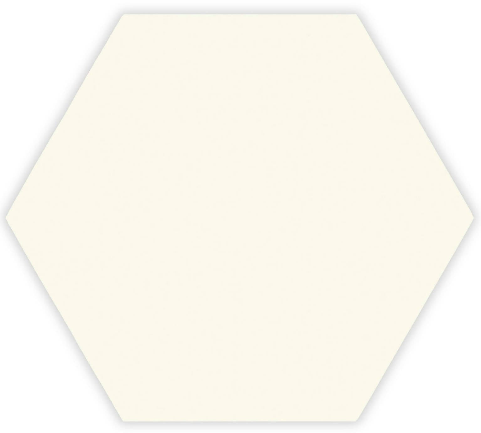 FLOOR: Bone Hexagon Porcelain Field Tile (8"x9" | semi-matte)