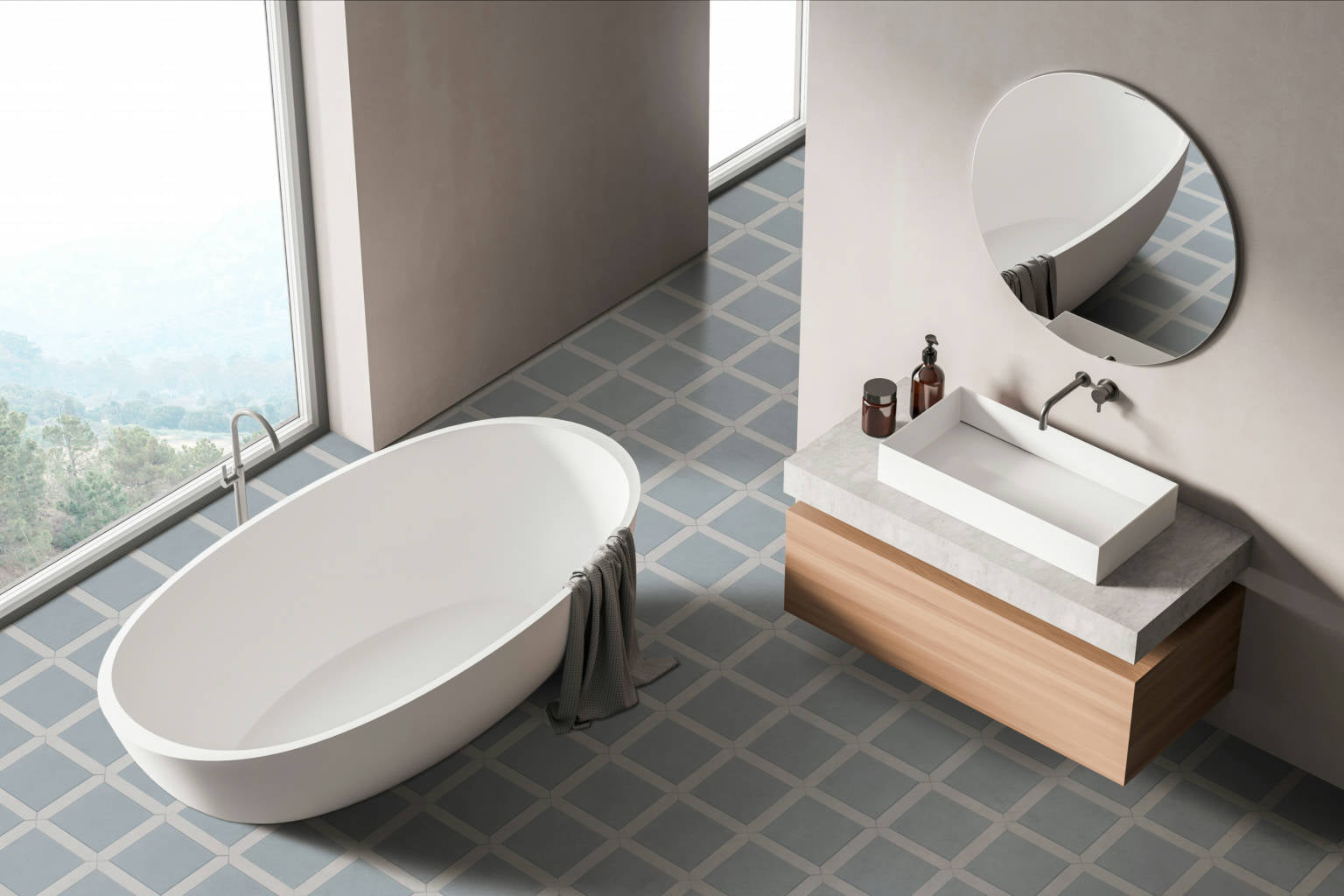 FLOOR: Bone Picket Porcelain Field Tile (1.5"x9" | semi-matte)