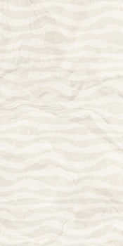 Sleek matte white porcelain tile with a contemporary deco pattern, embodying minimalist elegance and rugged natural stone inspiration.