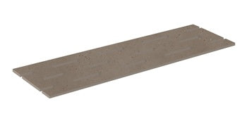 Sleek dark beige porcelain pool grille with a matte, textured finish and polished edges, evoking earthy sedimentary rock.