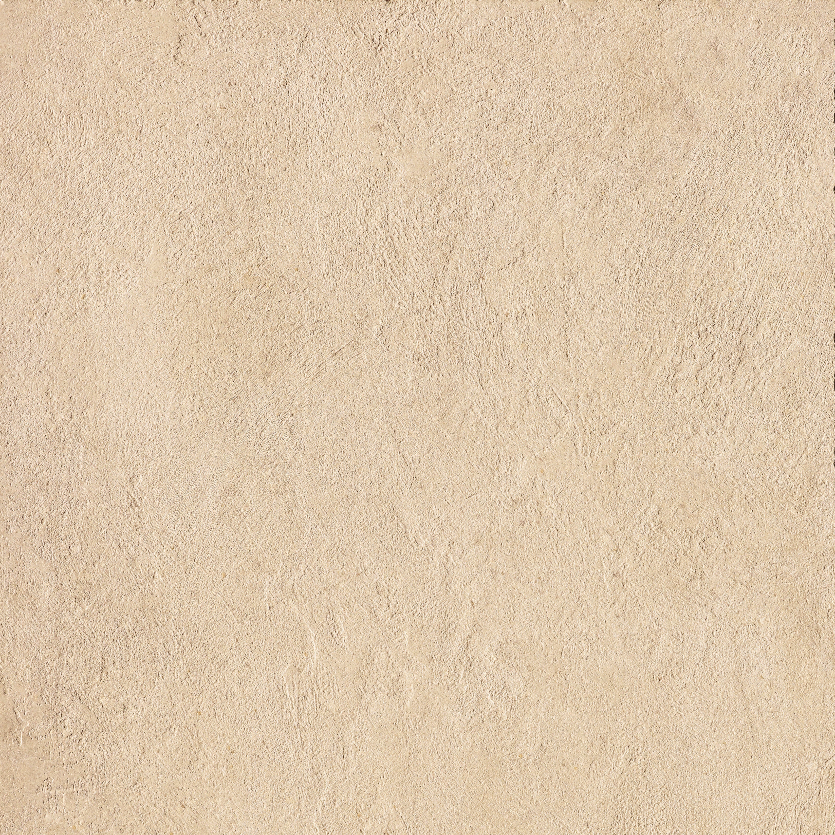 Rectified porcelain tile in warm beige with refined concrete texture and soft sheen for urban minimalist interiors.