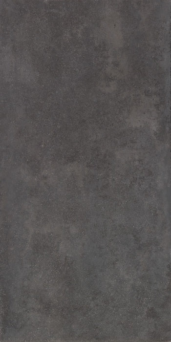 Sleek dark grey porcelain tile with refined concrete texture, exuding urban sophistication and minimalist strength.