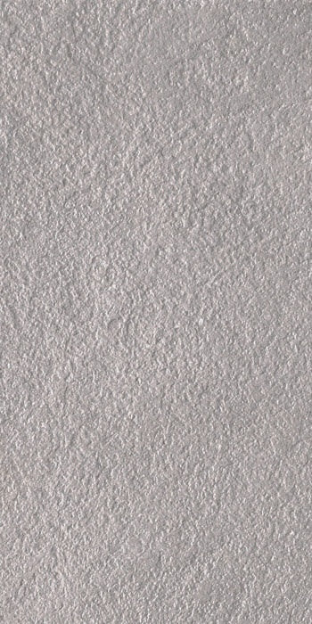 Bush-hammered gray porcelain tile with raw concrete texture, exuding urban sophistication and brutalist elegance in a matte finish.
