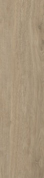 Warm hazelnut wood-look porcelain plank with natural grain, matte finish, and contemporary elegance for refined interiors.