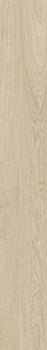 Matte beige porcelain plank with warm wood grain, evoking serene harmony in contemporary interiors.