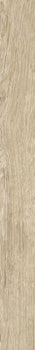 Rectified porcelain plank in warm beige with a matte wood-grain texture, evoking natural harmony and modern elegance.
