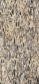 Luxurious beige porcelain wall tile with refined ghepard veining, semi-gloss finish, and contemporary art deco elegance.