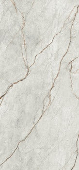 Luxurious matte gray porcelain tile with refined marble veins, evoking timeless elegance and high-fashion interior drama.