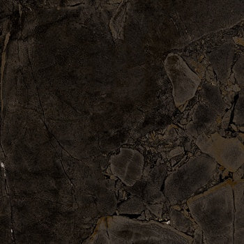 Luxurious matte black porcelain tile with refined quartzite veining, evoking dramatic elegance and timeless sophistication.