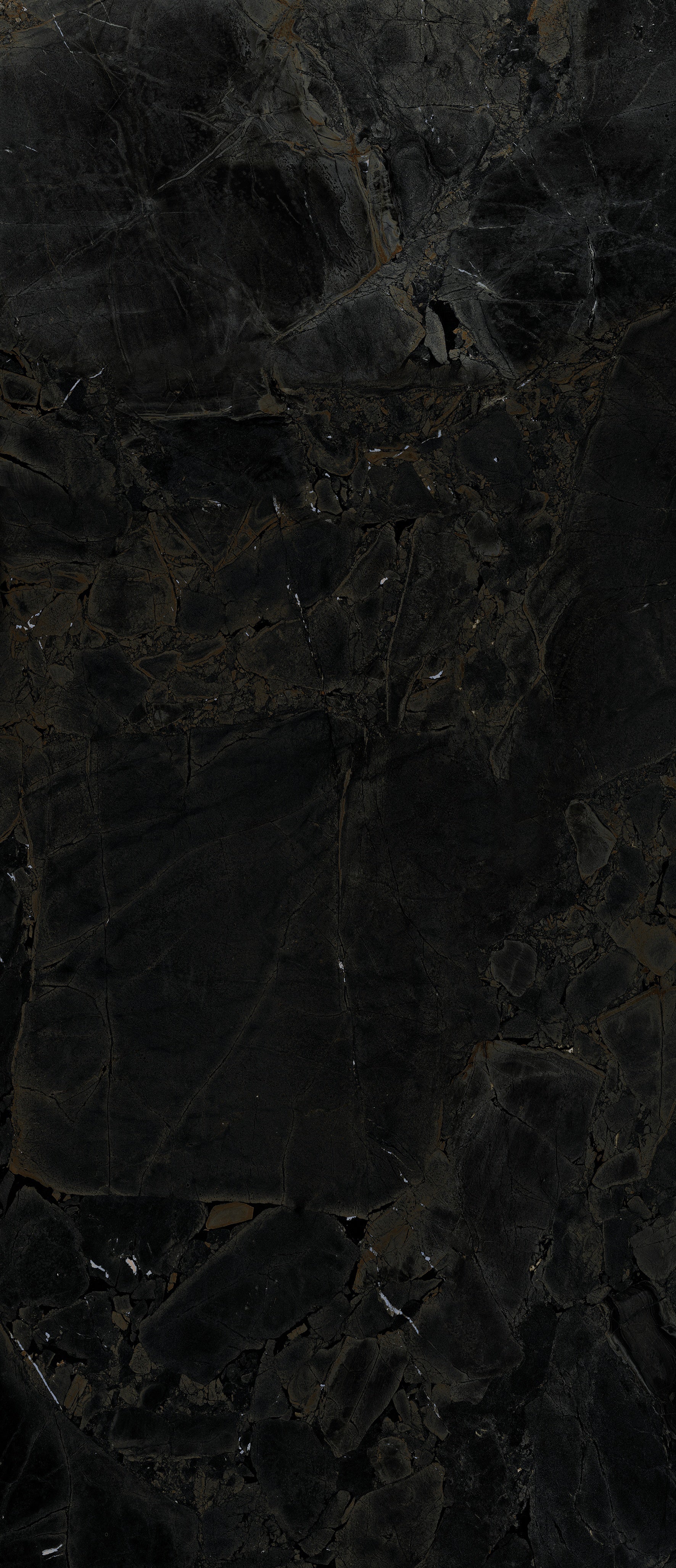Black porcelain bullnose trim with a semi-gloss finish, evoking polished quartzite for refined architectural edges.