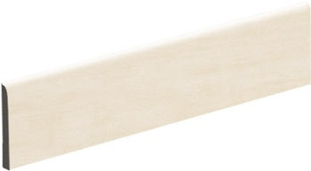Sleek almond porcelain bullnose trim with a refined matte finish, blending minimalist elegance and durability for modern interiors.