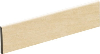Sleek matte beige porcelain bullnose trim with refined minimalist lines, perfect for contemporary high-end interiors.