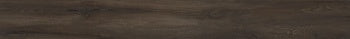 Aged brown porcelain plank with a softly textured wood grain, evoking the warmth of timeworn timber in a matte, organic-modern finish.