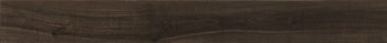 Dark brown porcelain wood-look plank tile with a timeworn, well-worn finish and subtle wood grain texture, exuding rustic luxury and warmth.