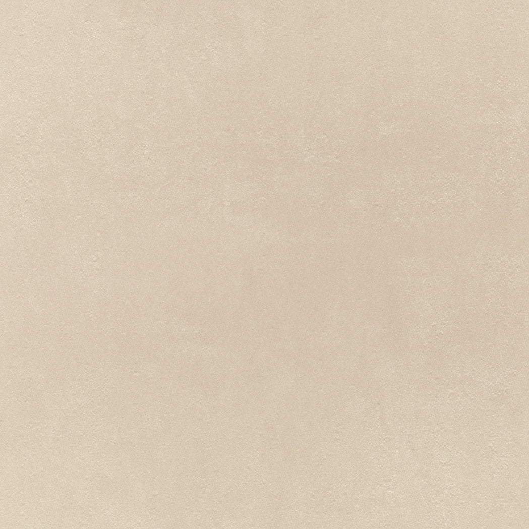 Modern matte porcelain tile in soft almond, full-body texture, sleek square format with refined minimalist elegance for timeless interiors.
