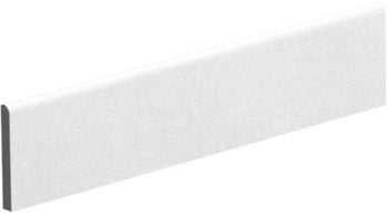 Sleek white porcelain bullnose trim with a matte finish, embodying minimalist sophistication for modern interiors.