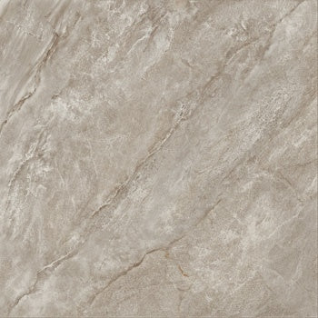 Luxurious full-body porcelain tile with a soft beige-grey marble effect, subtle open grain, and a refined semi-glossy patina.