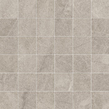 Matte beige porcelain mosaic with a refined limestone look, evoking serene Alpine elegance in a minimalist straight-stack pattern.