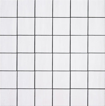 Matte white porcelain mosaic tiles in a sleek straight-stack pattern, offering minimalist elegance and timeless sophistication for modern interiors.