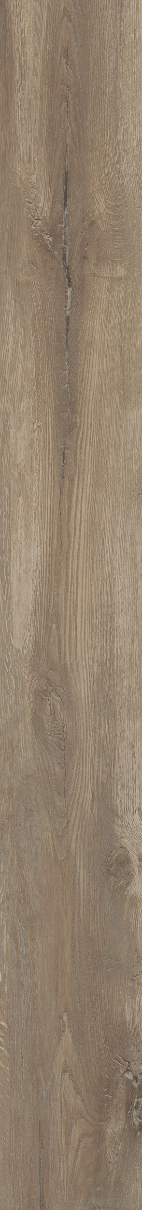 Timeworn dark beige wood-look porcelain mosaic with a snug, matte finish and organic texture for warm, rustic-luxury interiors.